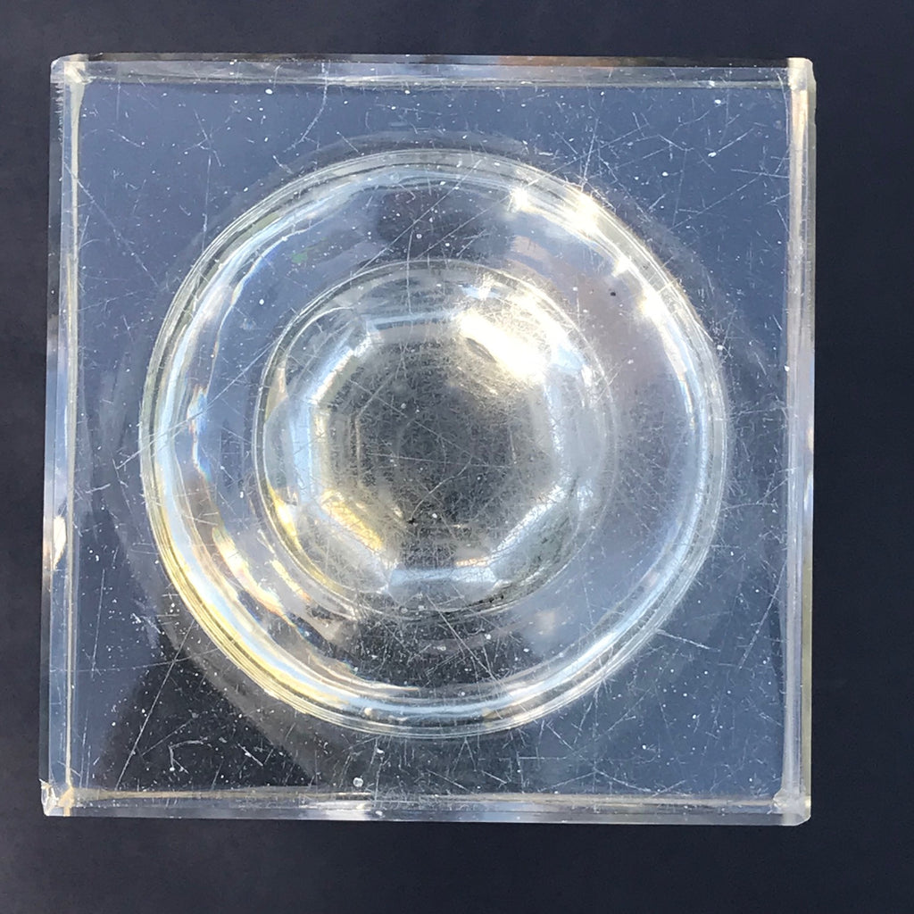 Pair of 19th Century Covered Glass Urns - View of Base - 8