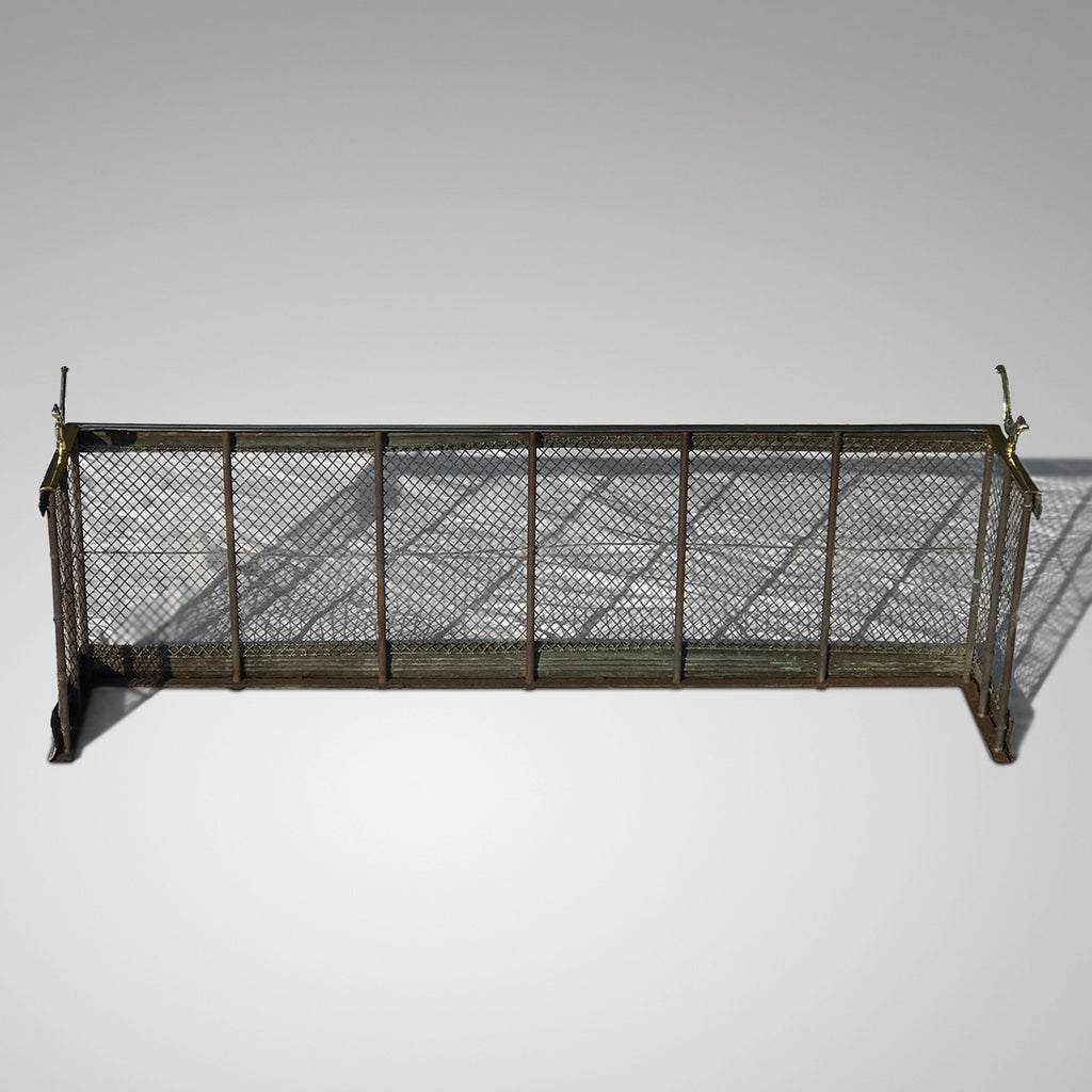19th Century Fender Fire Guard with Brass Rails - Back View - 4