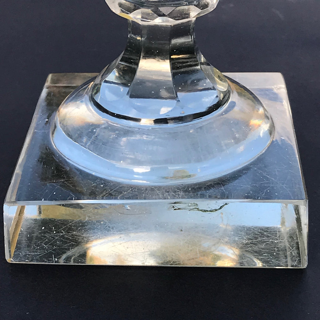 Large Pair of 19th Century Covered Glass Urns