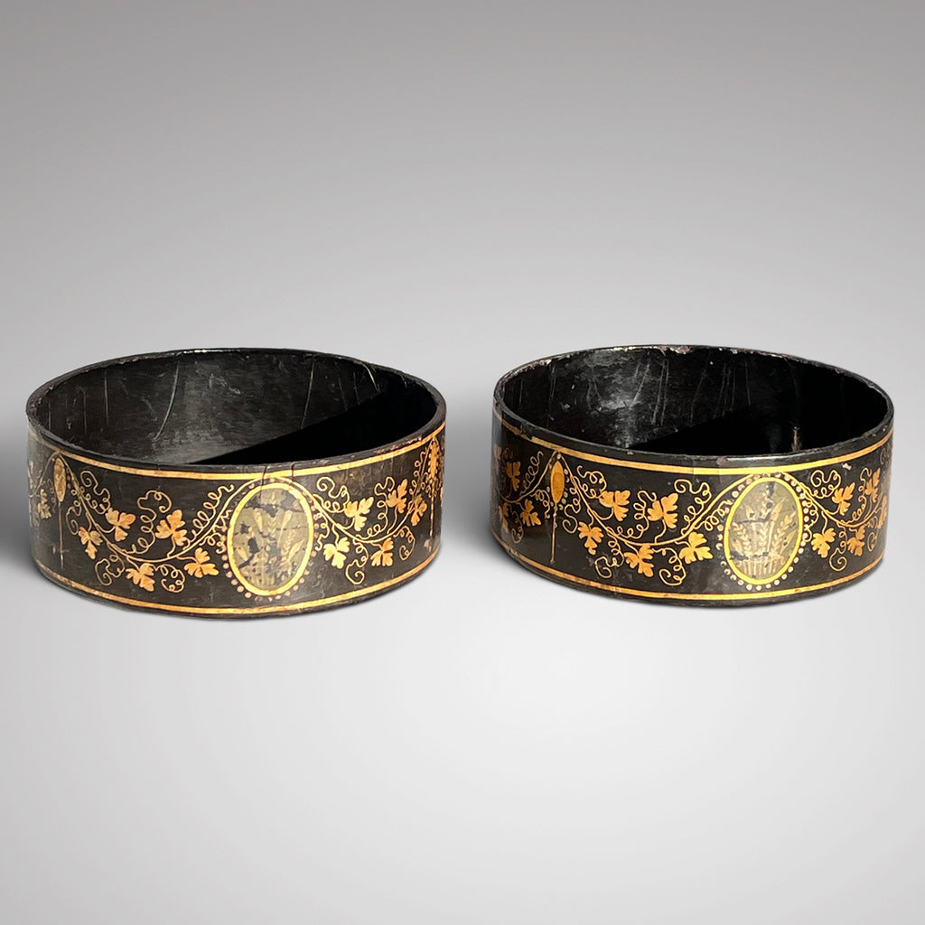 Pair of Regency Papier Mache Wine Coasters - Main View - 2