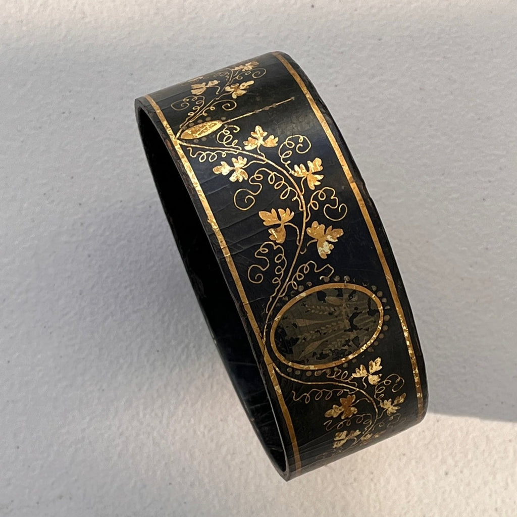 Pair of Regency Papier Mache Wine Coasters - Detail View - 3