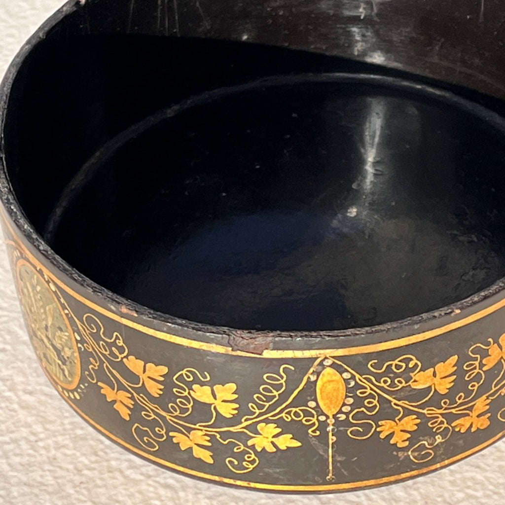 Pair of Regency Papier Mache Wine Coasters - Detail View - 4