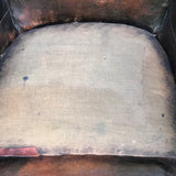 Early 20th Century Leather Armchair - View of Seat - 6