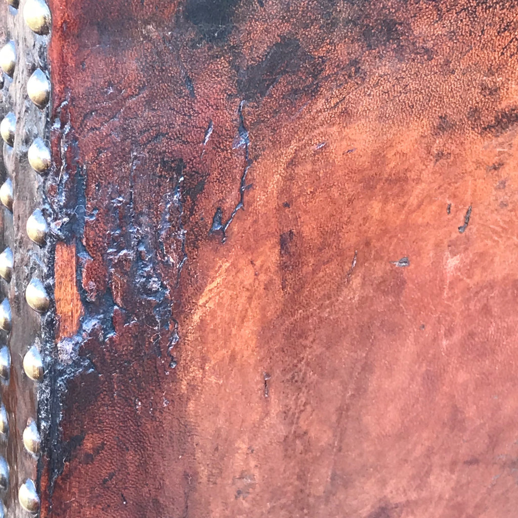 Early 20th Century Leather Armchair - Detail of Leather - 5
