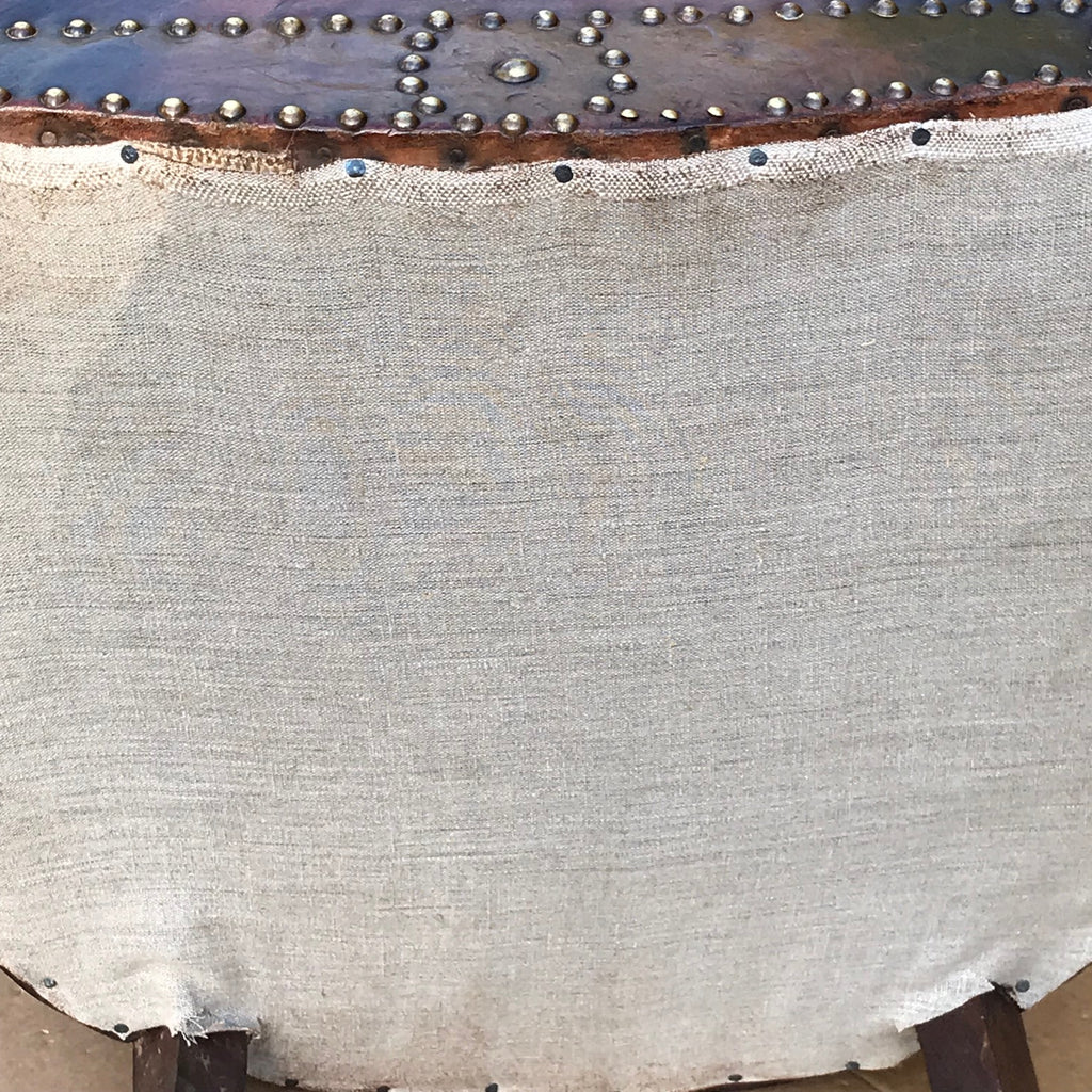 Early 20th Century Leather Armchair - Underside View - 7