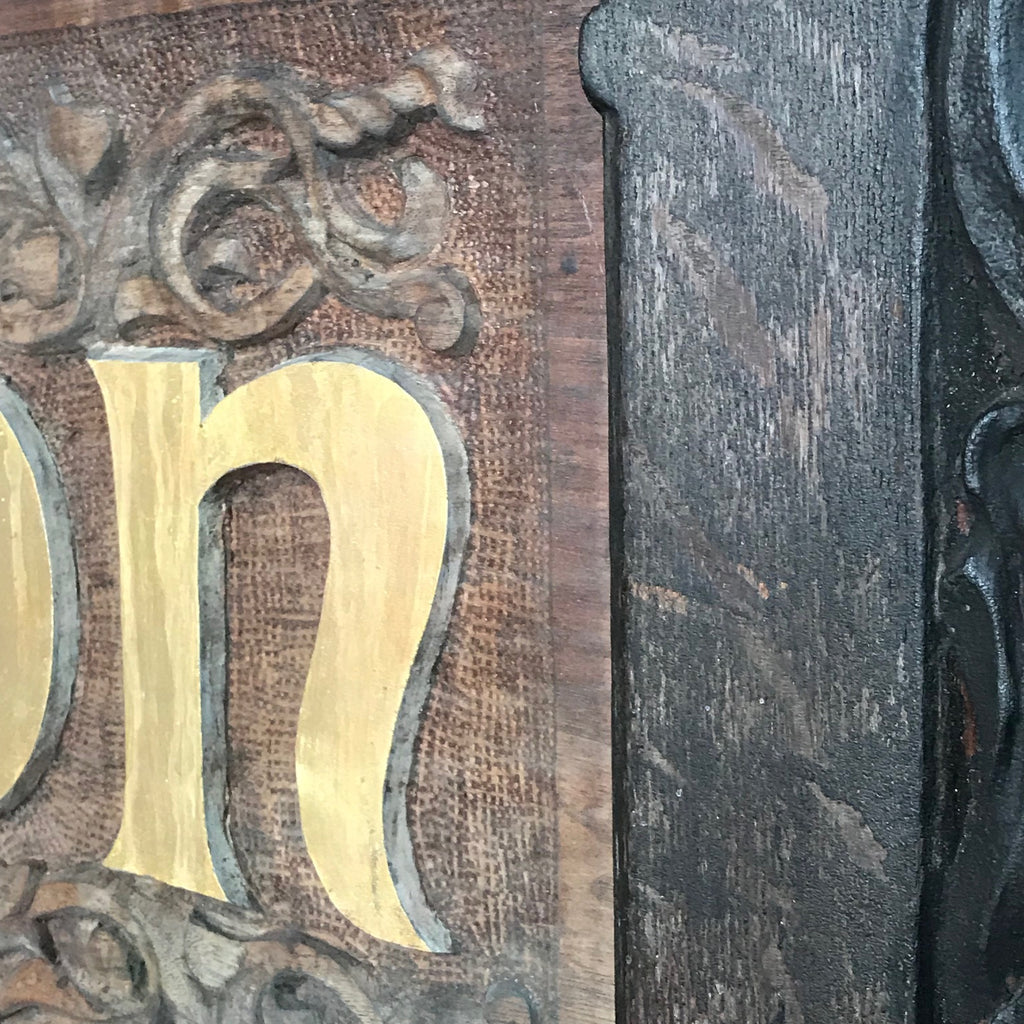 Large 19th Century Shop Sign - Detail View of Letters - 5