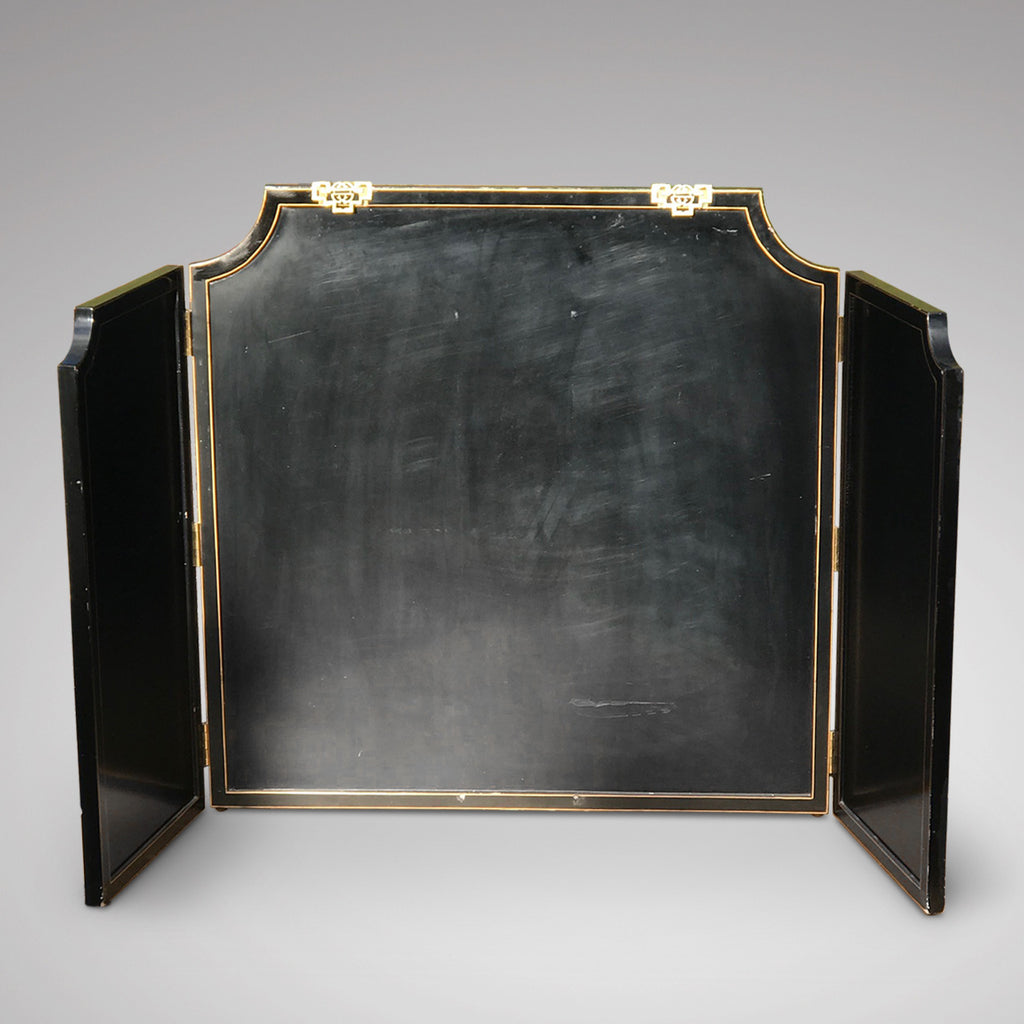 Large 19th Century Chinoiserie Folding Firescreen - Back View - 3