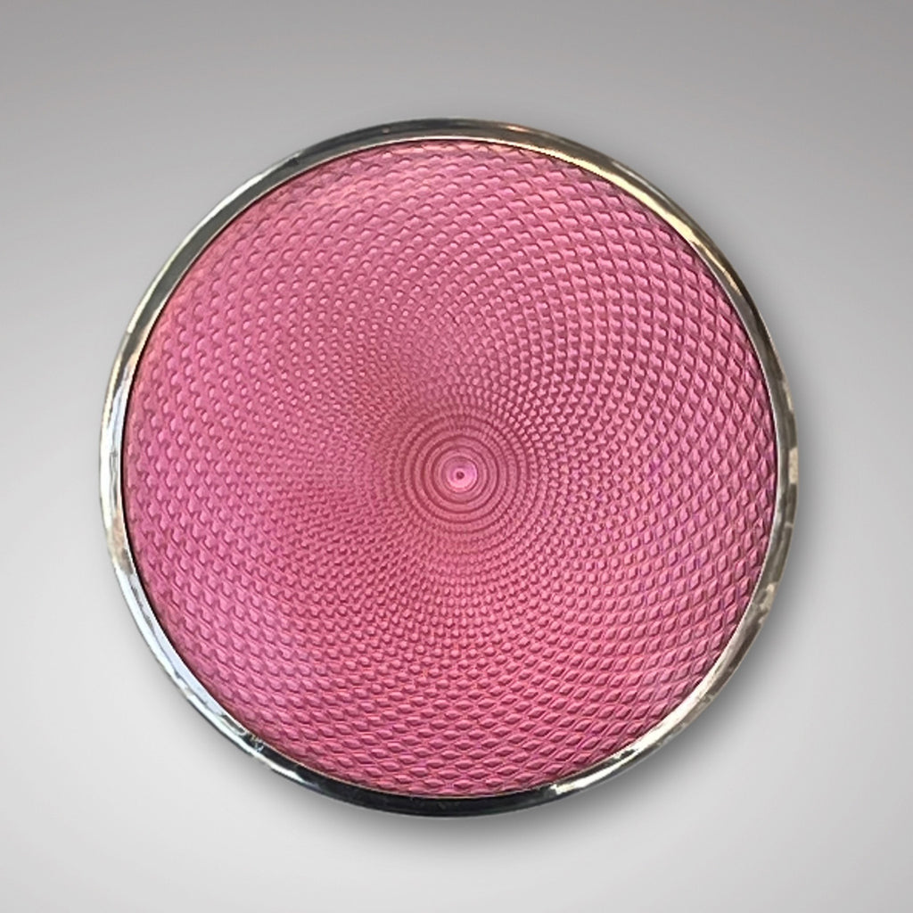 Art Deco Silver & Guilloche Enamel Compact - Main View - 1
