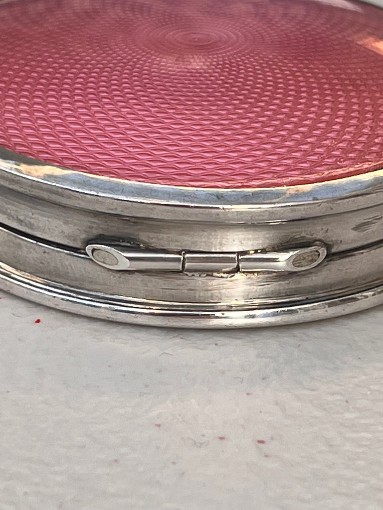 Art Deco Silver & Guilloche Enamel Compact - Detail View - 4