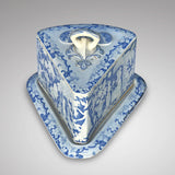 Large 19th Century Blue & White Cheese Dish - Main View - 2