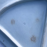 Large 19th Century Blue & White Cheese Dish - Underside View of Base - 8