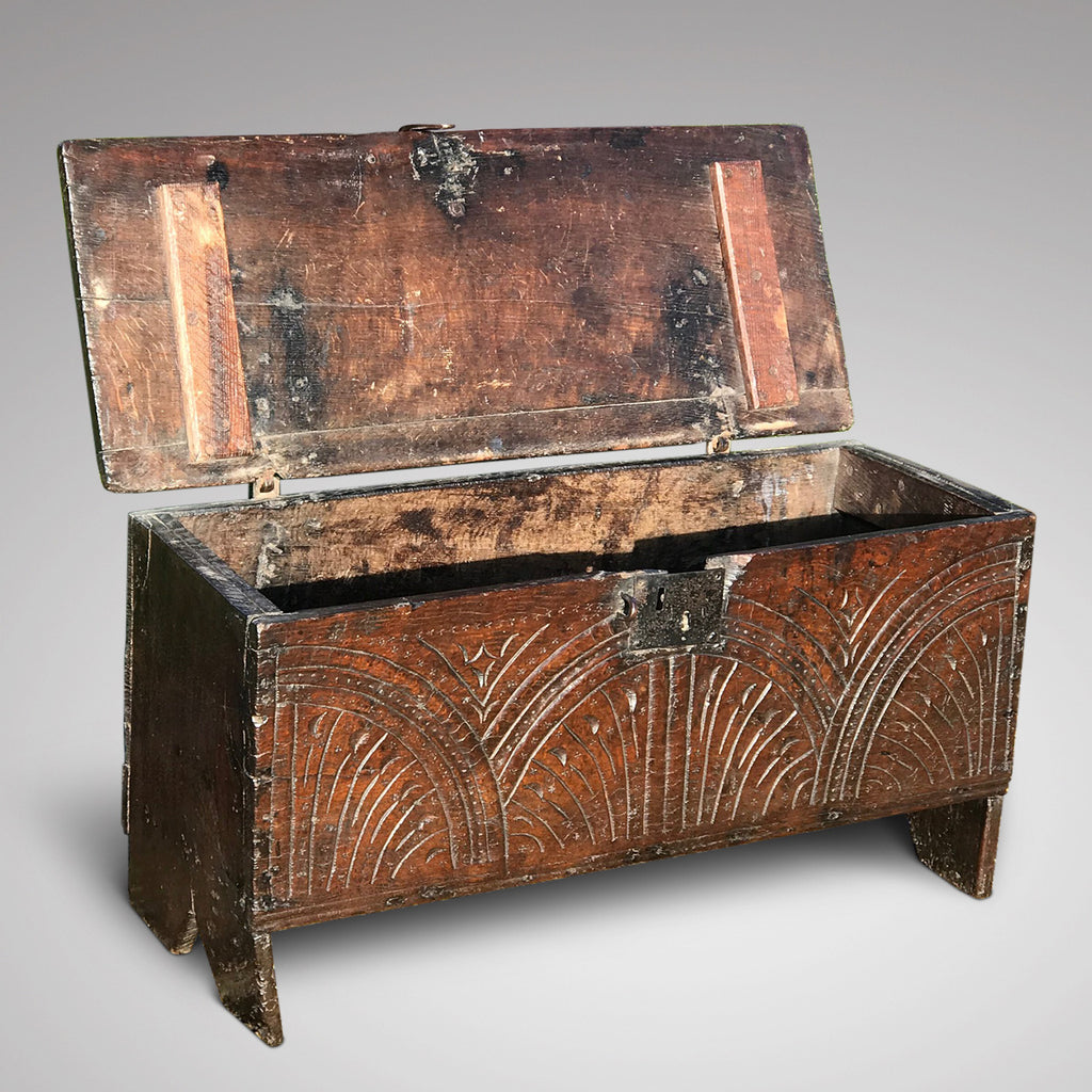 Small 17th Century Oak Coffer - Main View - 2