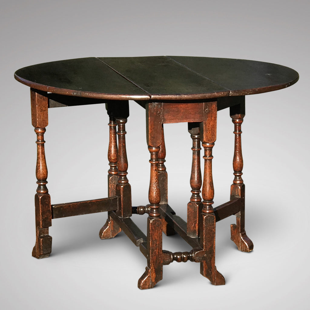 Small 17th Century Oak Gateleg Table - Main View - 2