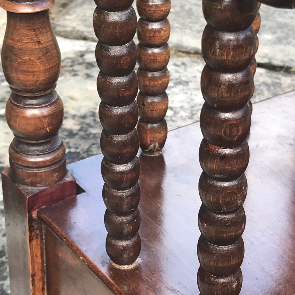 Victorian Mahogany Bobbin Turned Canterbury - Detail View - 6