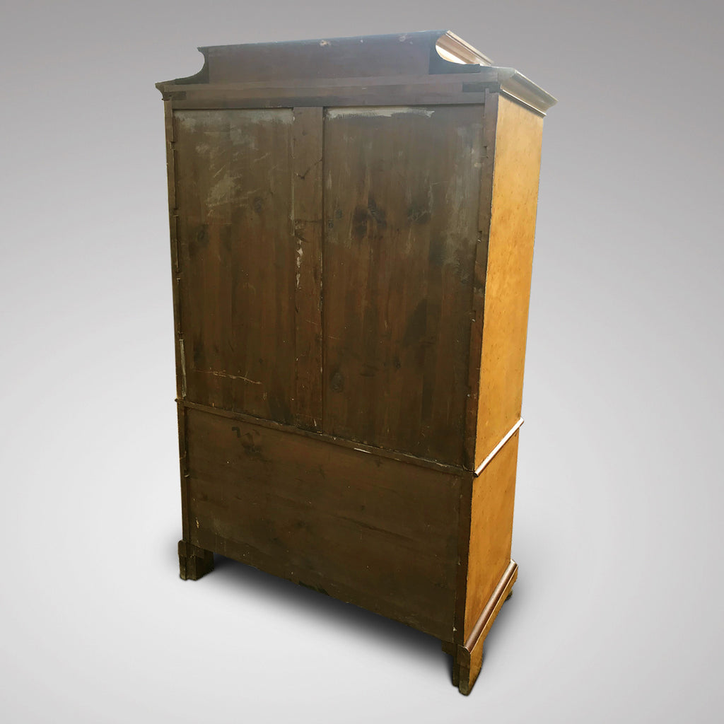 19th Century Painted Chest on Chest with Concave Top - Back View - 5