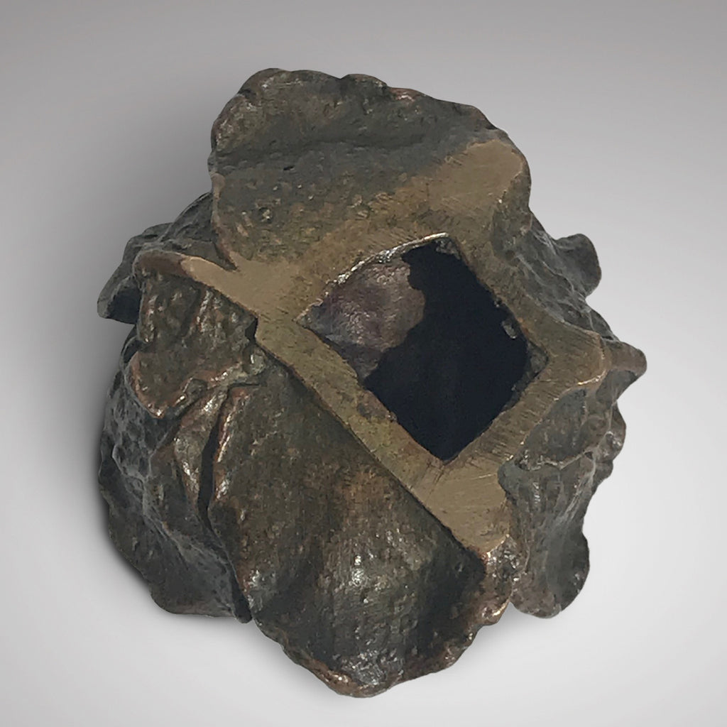 19th Century Bronze Desk Weight "Cabbage Patch Baby" - Underside View - 3