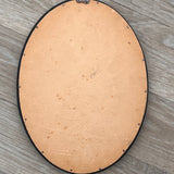 19th Century Oval Beadwork & Embroidered Picture - Back View - 5