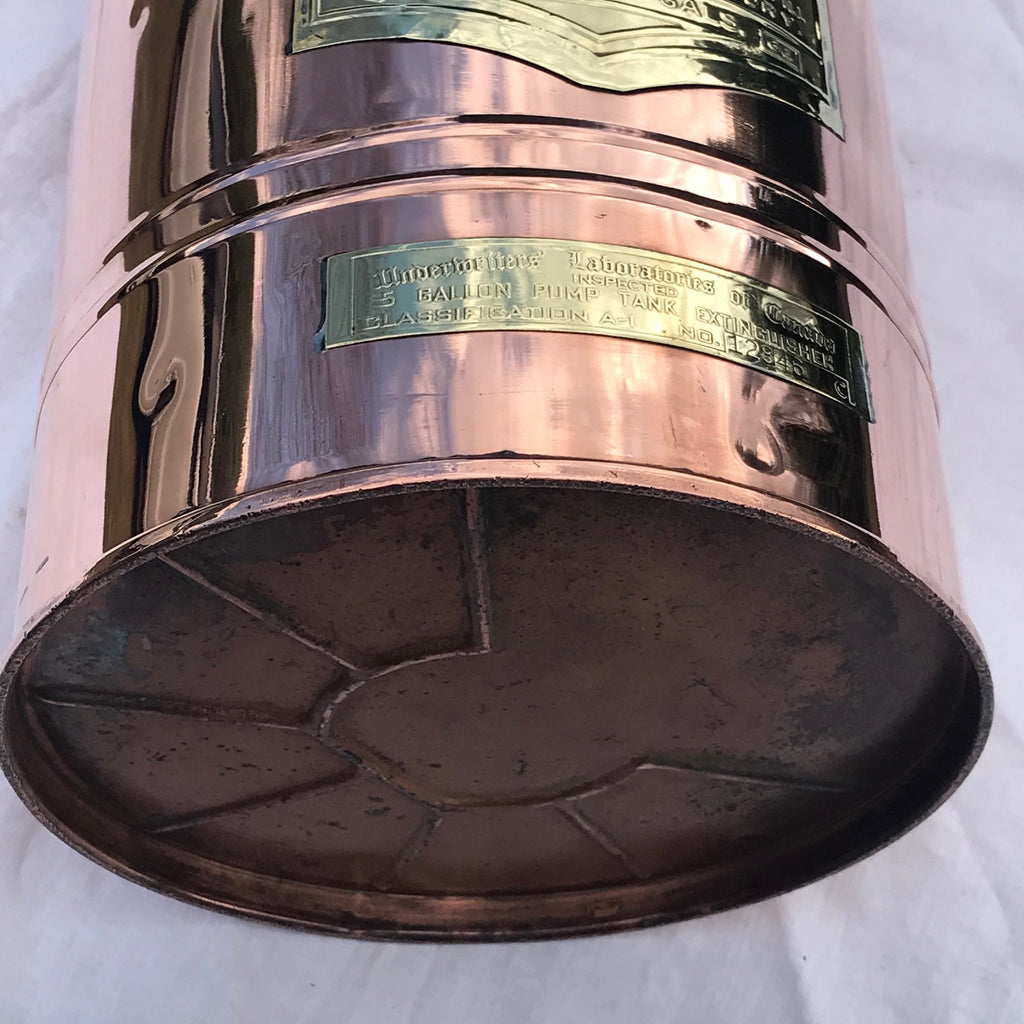 Early 20th Century Copper Fire Pump Stick Stand - Detail View - 8