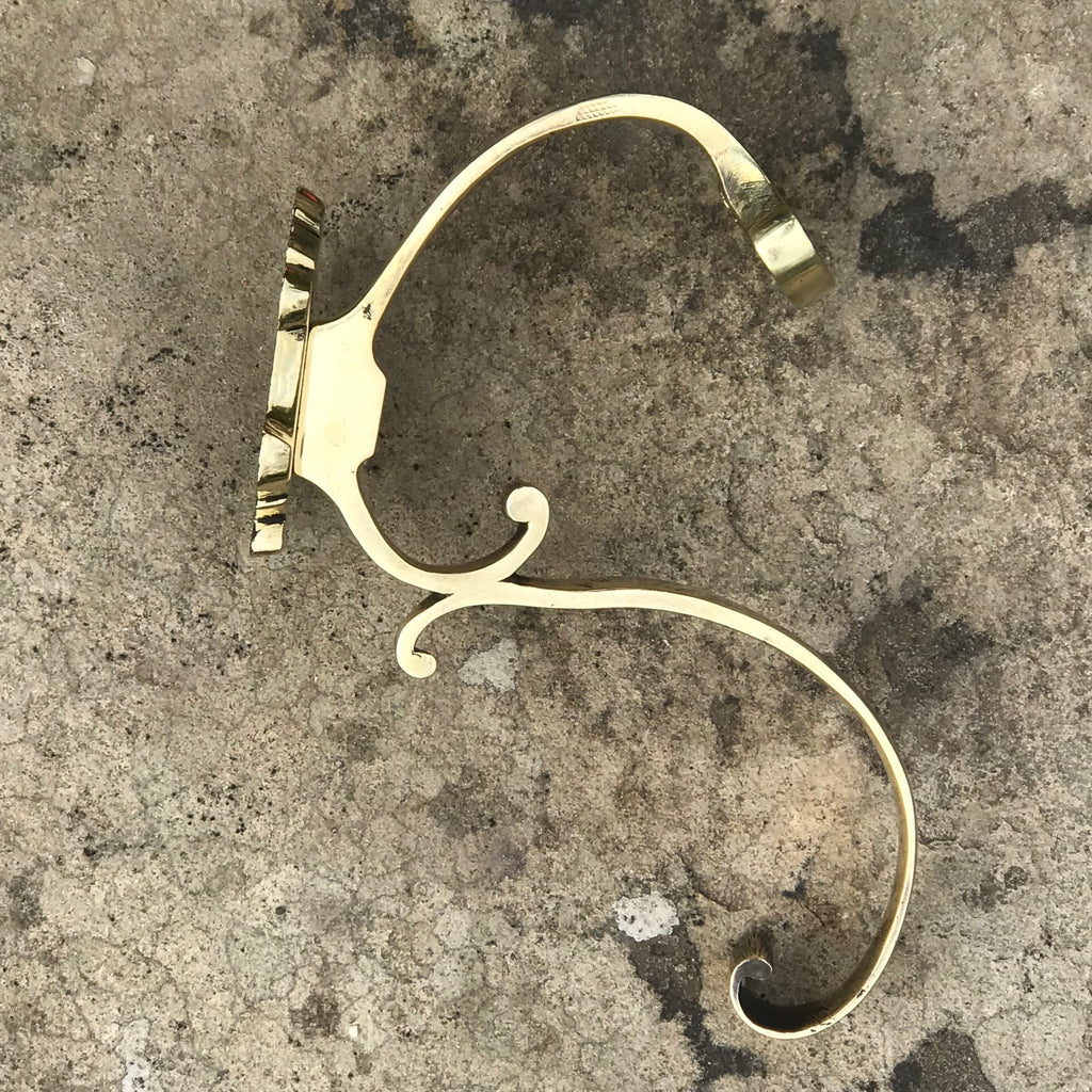Set of 4 19th Century Brass Hat & Coat Hooks - Detail View - 3