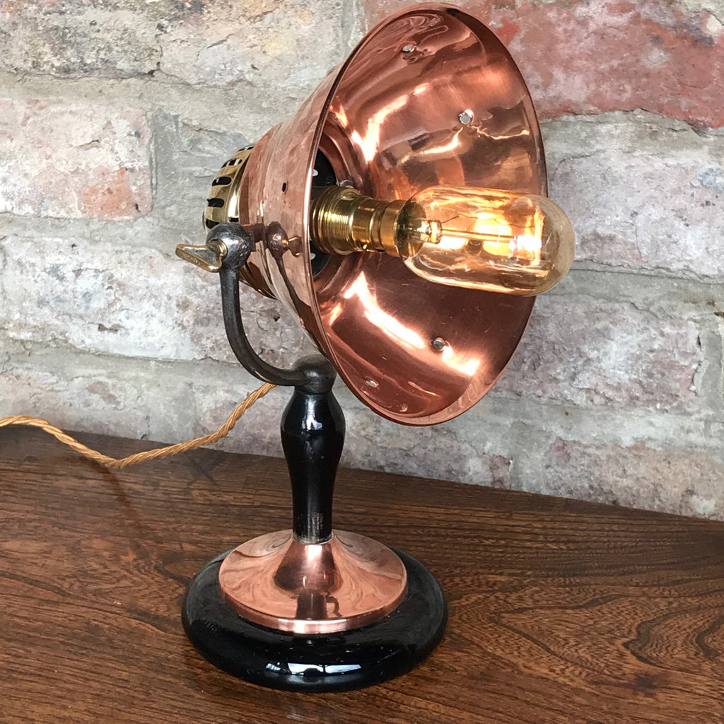 1930's Copper & Brass Desk Lamp