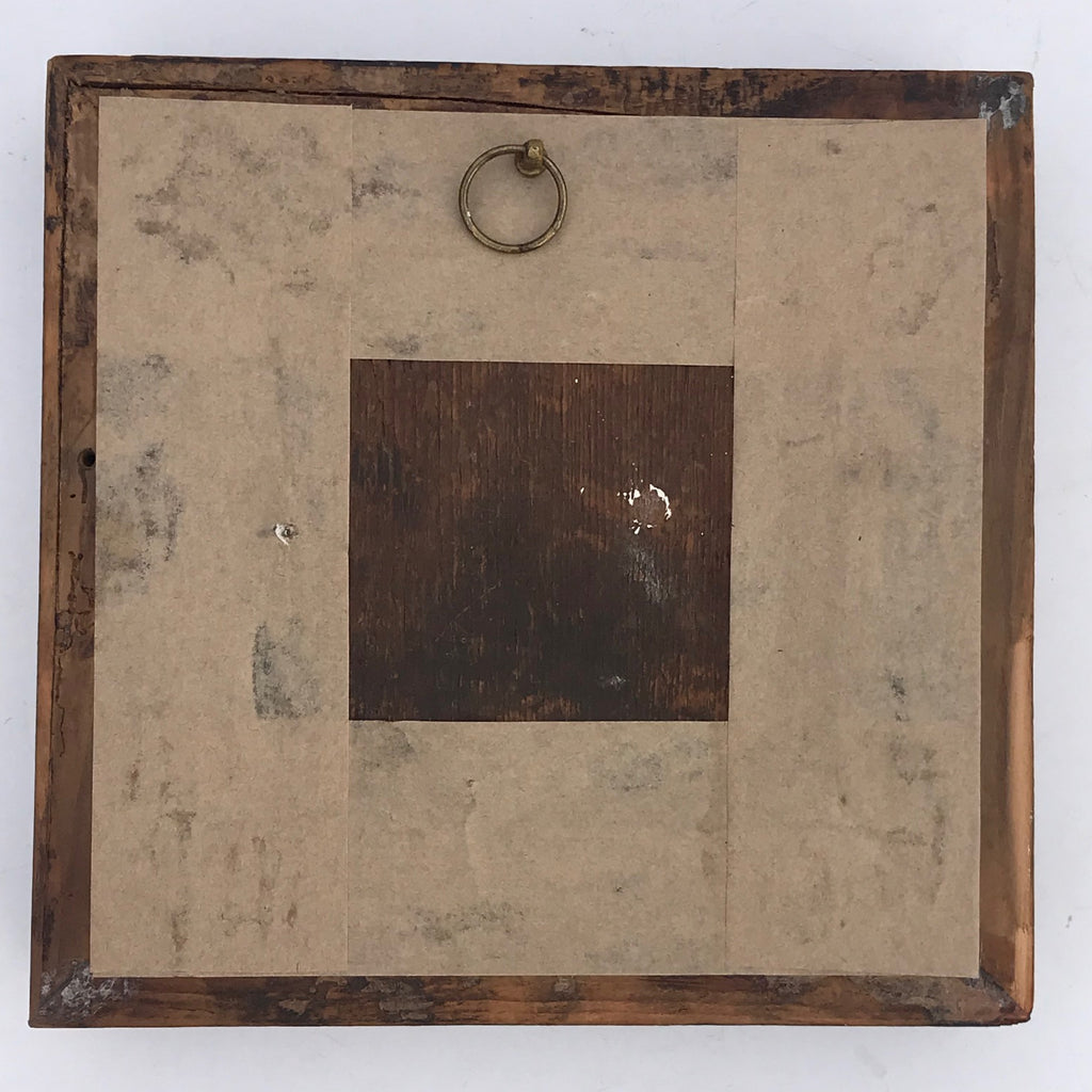 Victorian Butterfly Watercolour in Maple Frame - Back View - 3