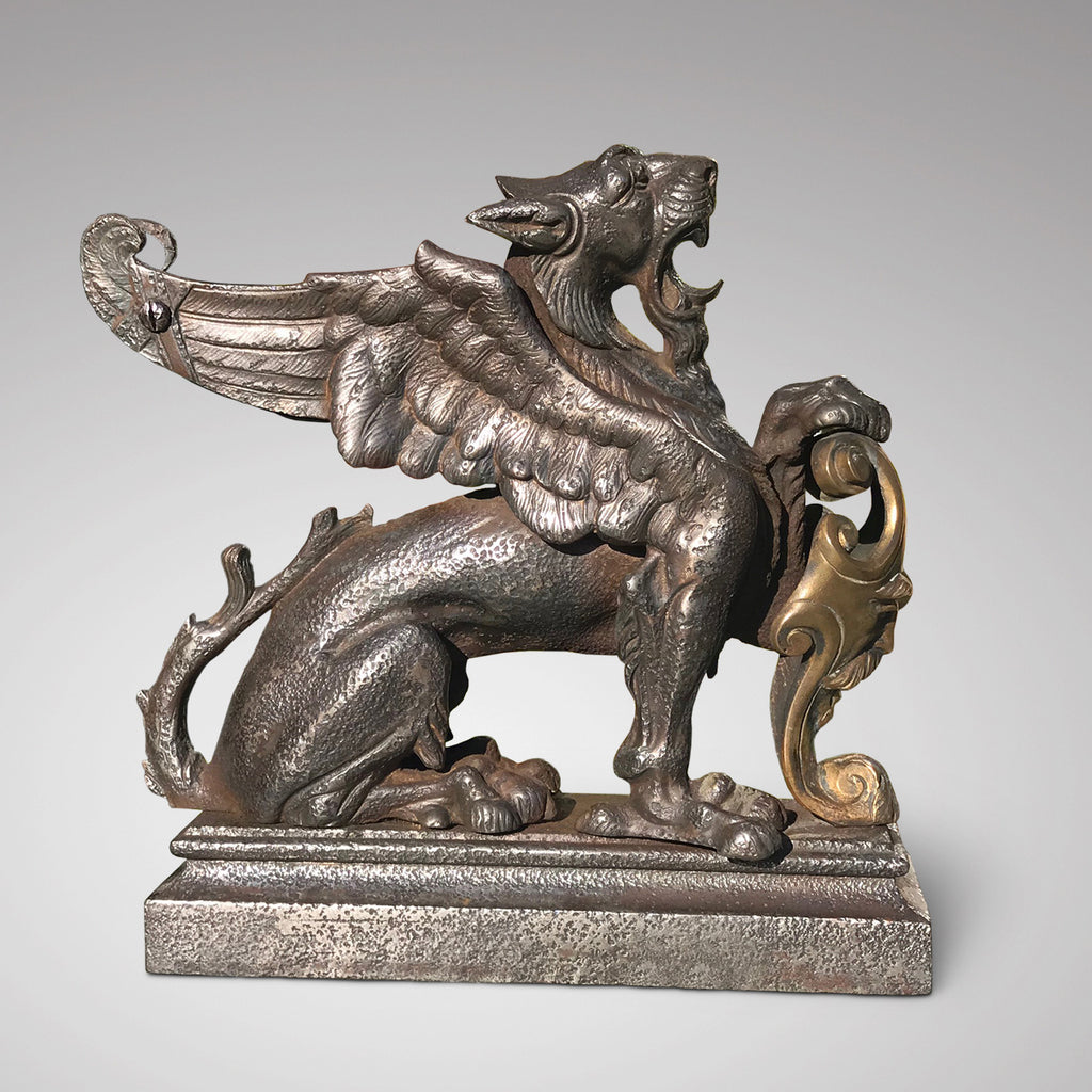 19th Century Iron Door Porter with Stuart Clan Crest - Main View - 1