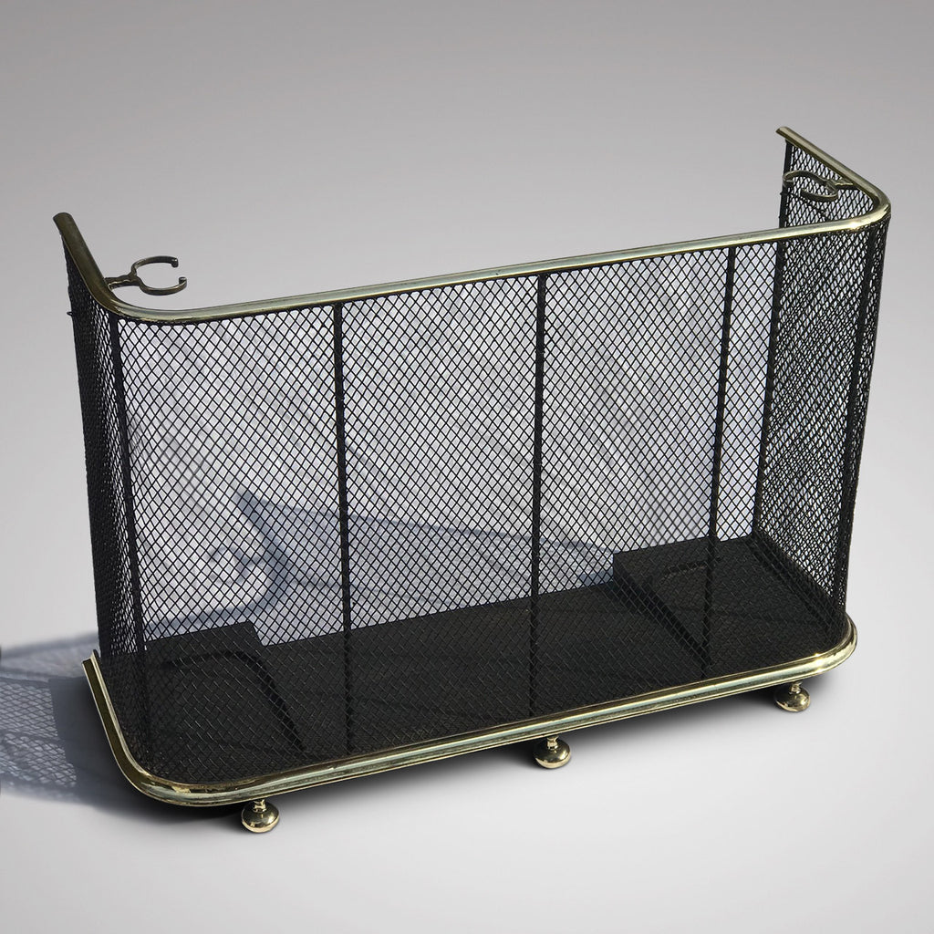 19th Century Nursery Fire Guard with Brass Rails - Main View - 1
