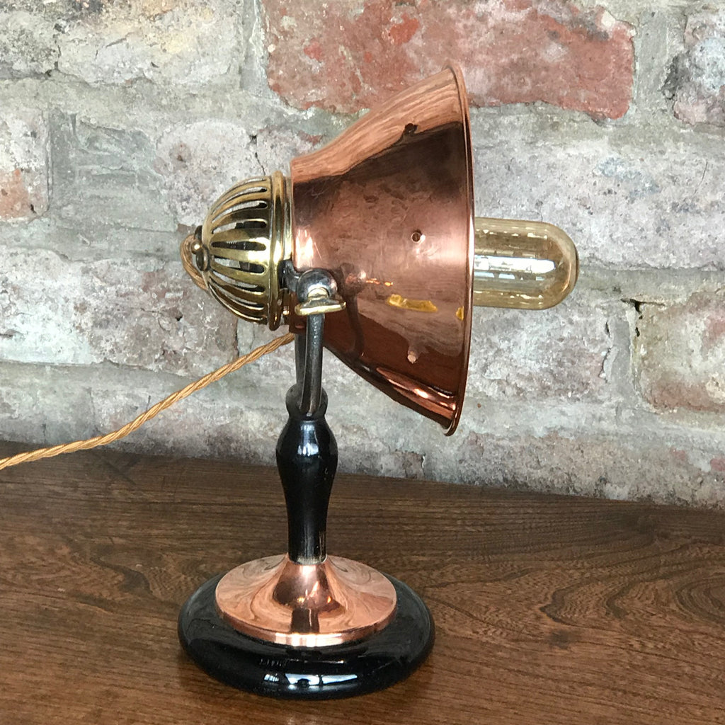1930's Copper & Brass Desk Lamp