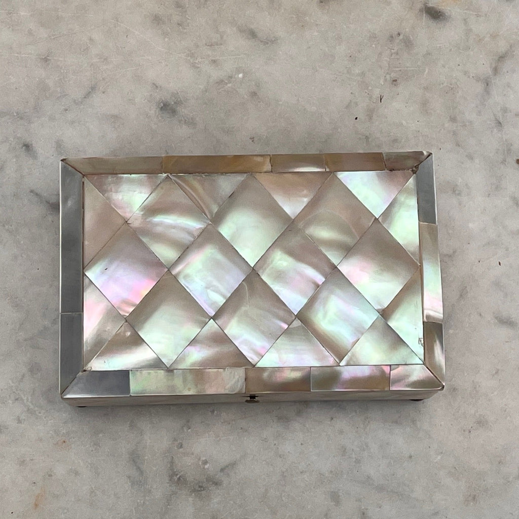 Victorian Mother of Pearl Jewellery Box - Top View - 3