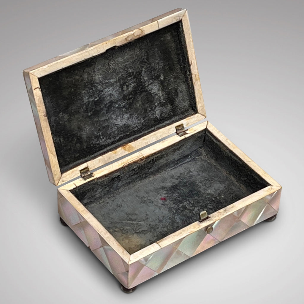 Victorian Mother of Pearl Jewellery Box - Inside View - 2