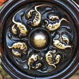 Set of Six Regency Painted Dining Chairs - Detail of Brass Decoration - 4