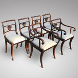 Set of Six Regency Painted Dining Chairs - Main View - 1