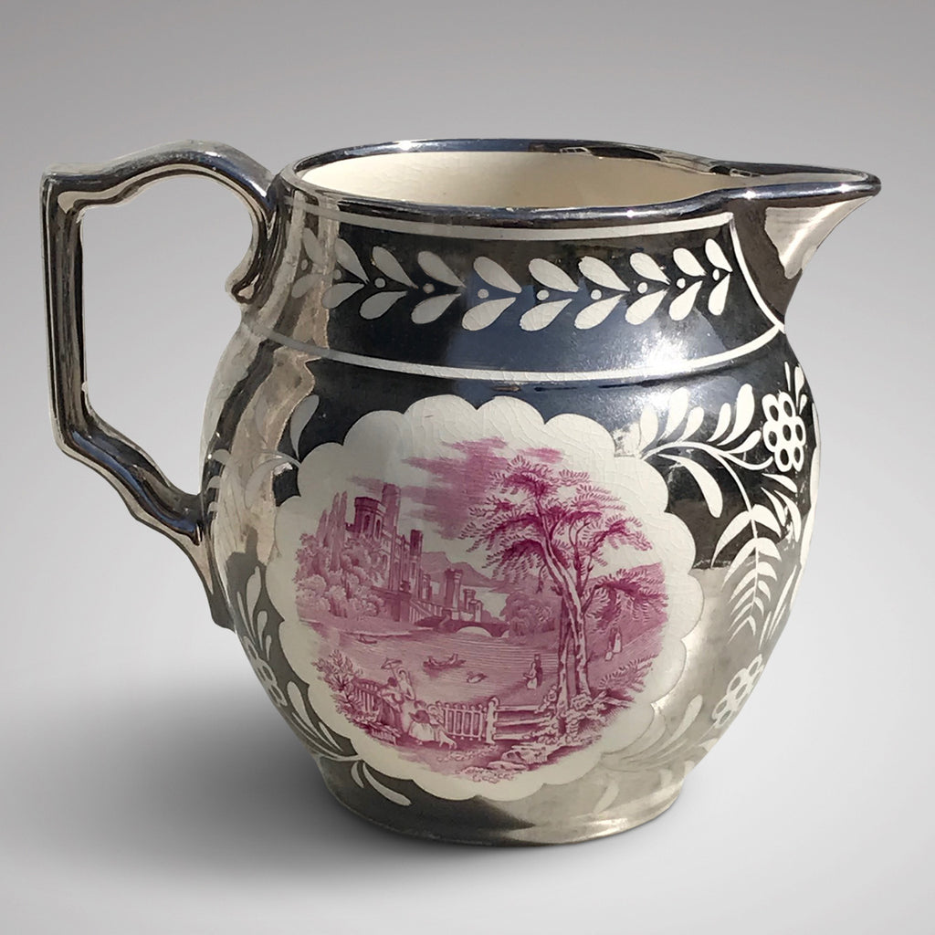 Victorian Staffordshire Silver Lustre Jug - Main View - 1