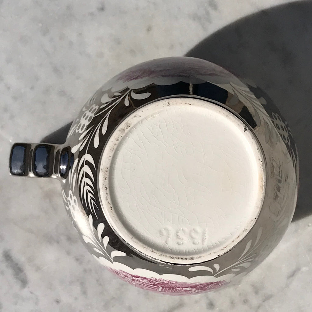 Victorian Staffordshire Silver Lustre Jug - Detail View - 4