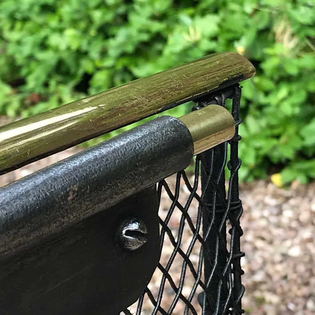 19th Century Nursery Fire Guard with Double Brass Rail - Detail View - 6