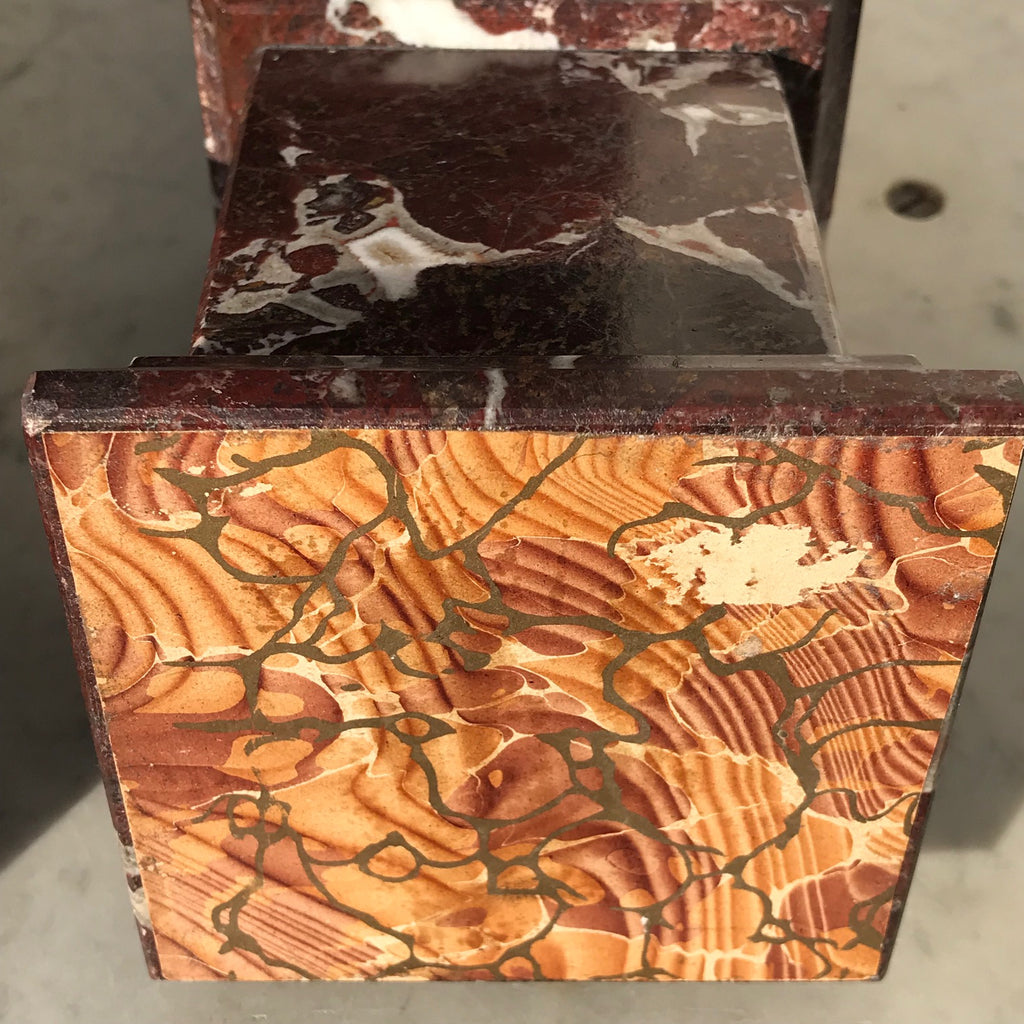 Pair of Early 20th Century Marble Obelisks - View of Base - 3