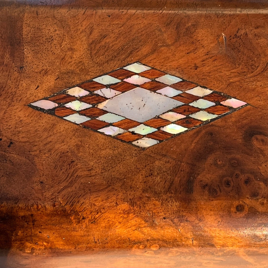 19th Century Burr Walnut Tea Caddy - Detail View - 3