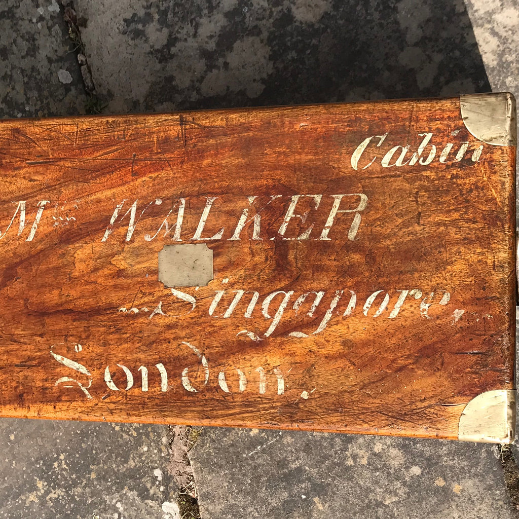 19th Century Camphor Cabin Trunk - Top View - 5