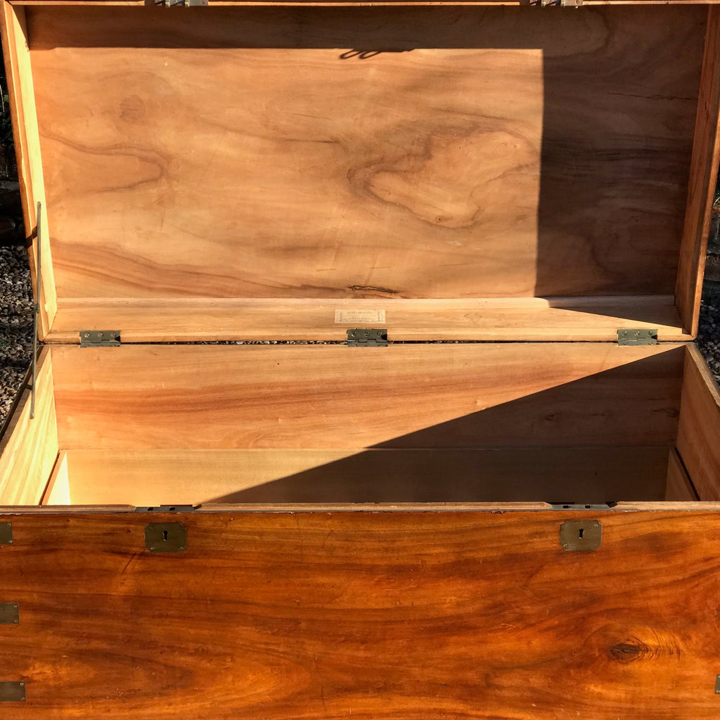 19th Century Ah Foo Camphor Campaign Trunk - Inside View - 4