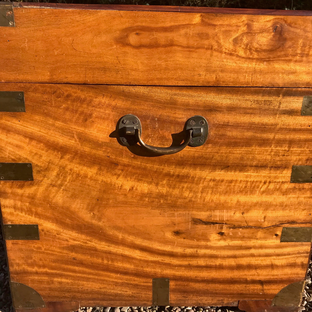 19th Century Ah Foo Camphor Campaign Trunk - Side View - 8