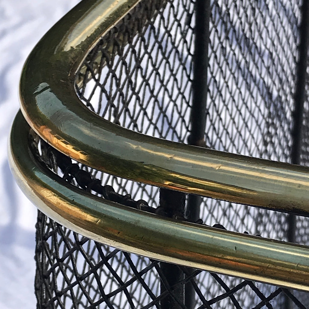 19th Century Nursery Fire Guard with Double Brass Rail - Detail View - 3