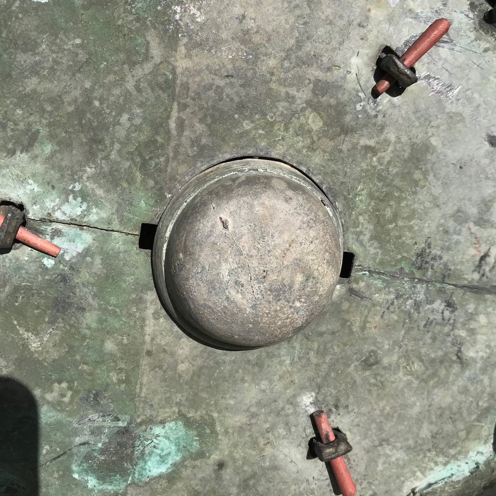 Japanese Bronze Pagoda Shaped Lantern - View of Base - 5