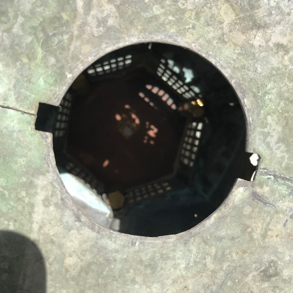 Japanese Bronze Pagoda Shaped Lantern - View of Base - 6