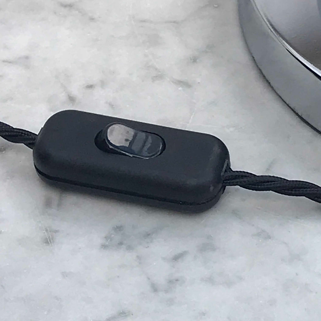 Art Deco Chrome Table Lamp with Glass Shade - Detail View - 5