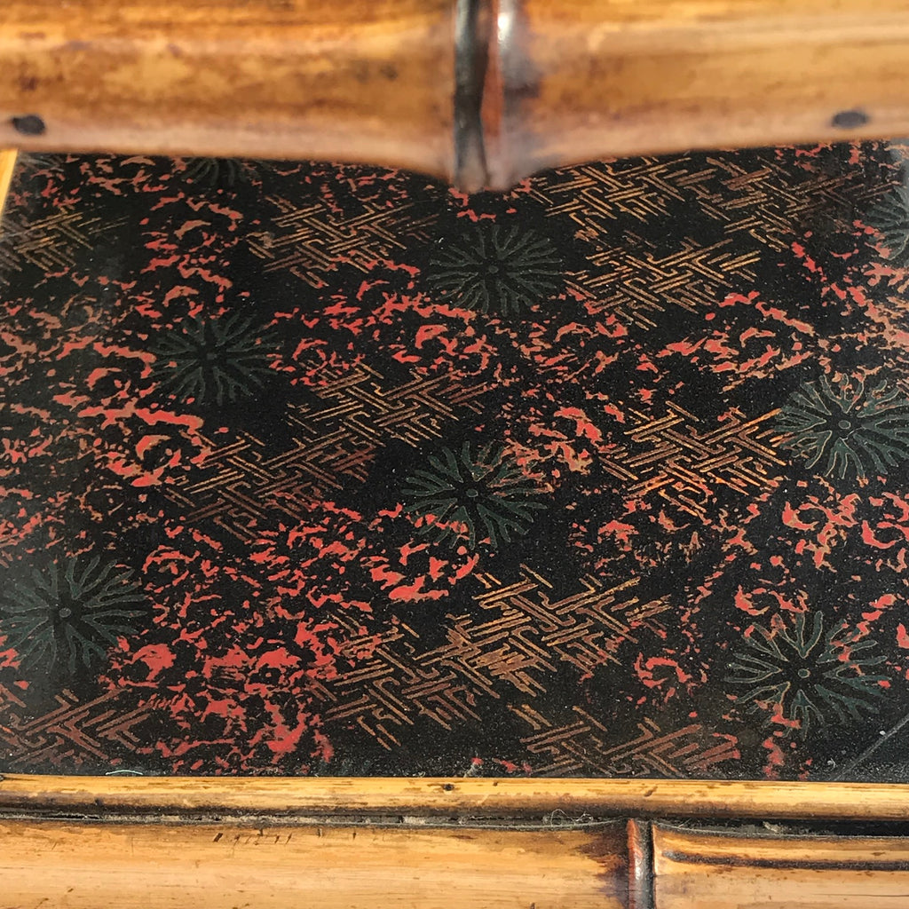 Tiered 19th Century Bamboo & Lacquer Magazine Stand - Detail View - 3