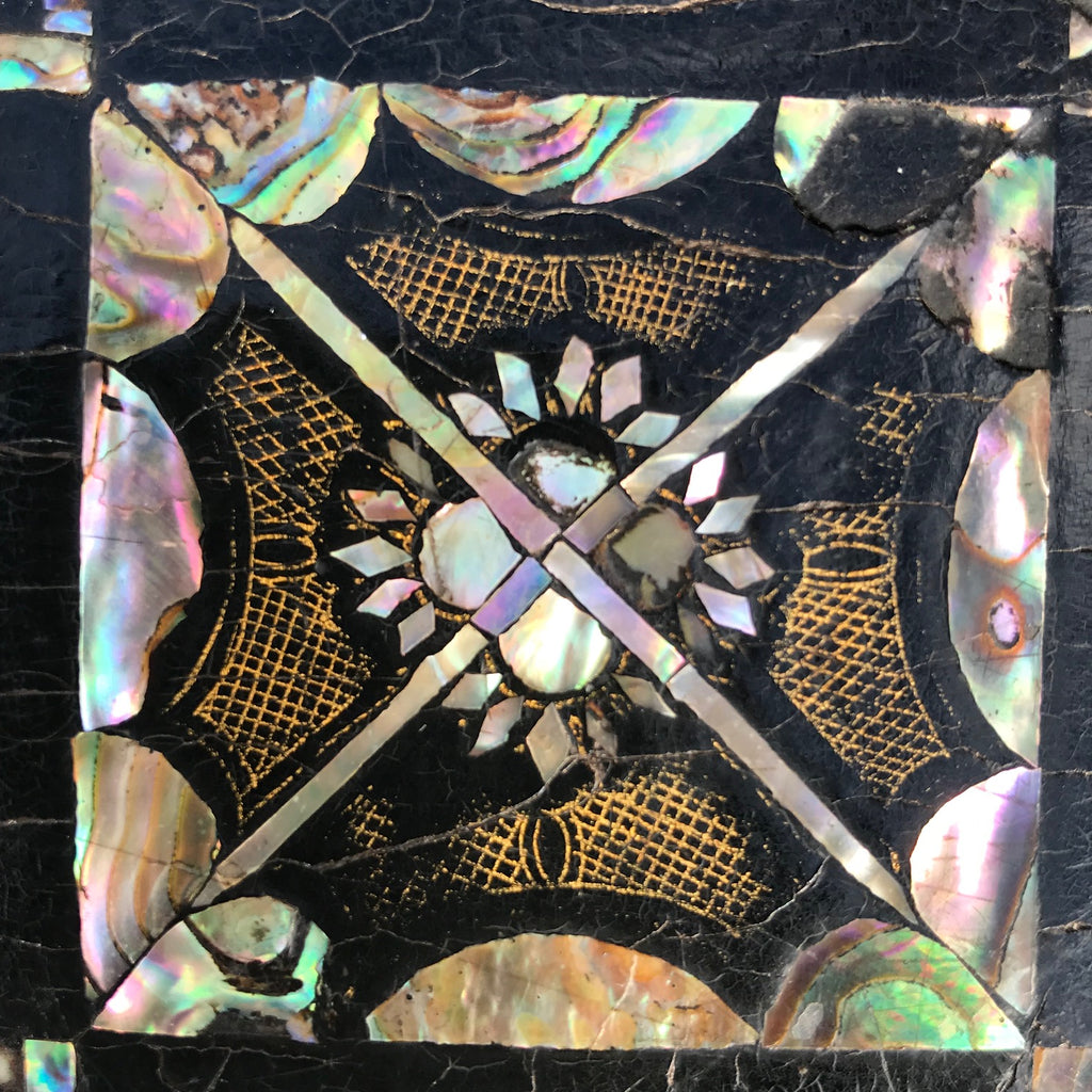 19th Century Japanned & Chinoiserie Painted Games Table