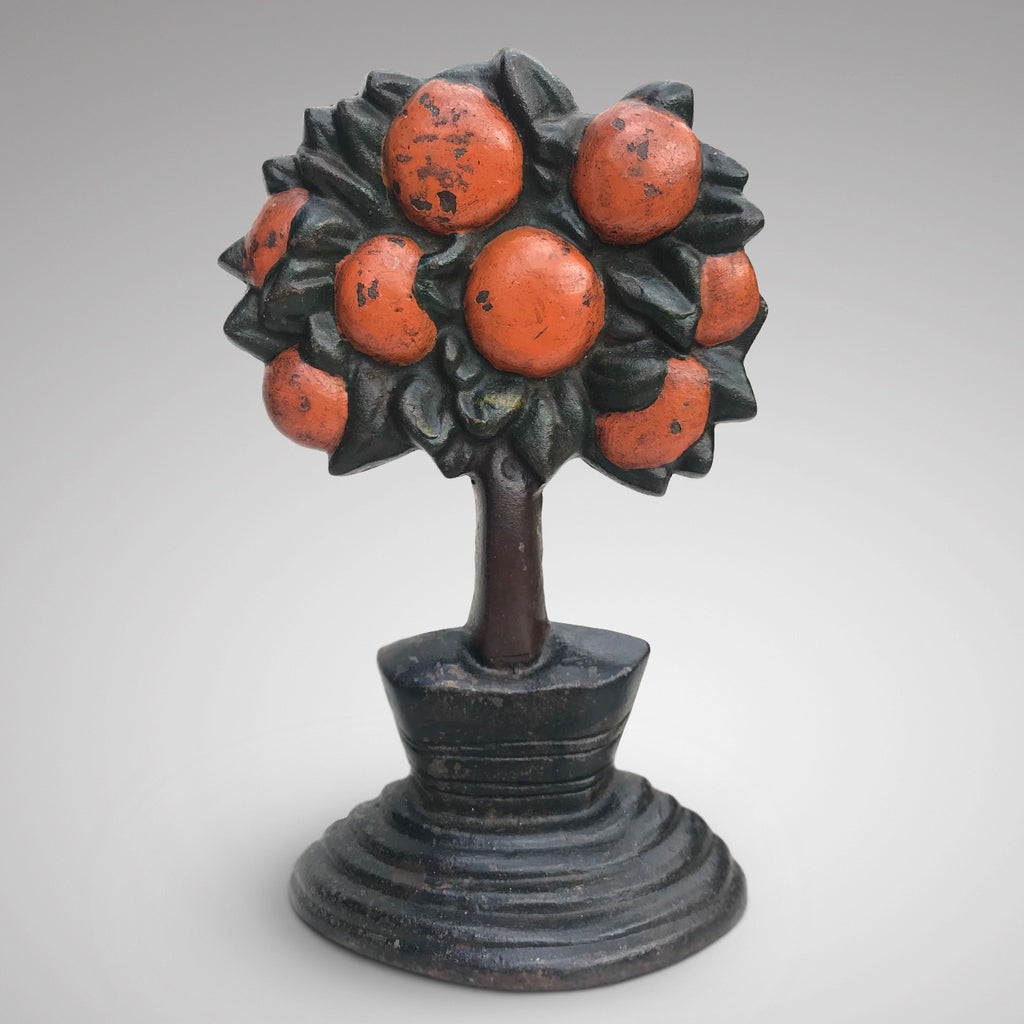 19th Century Cast Iron Orange Tree Door Stop - Main View - 1