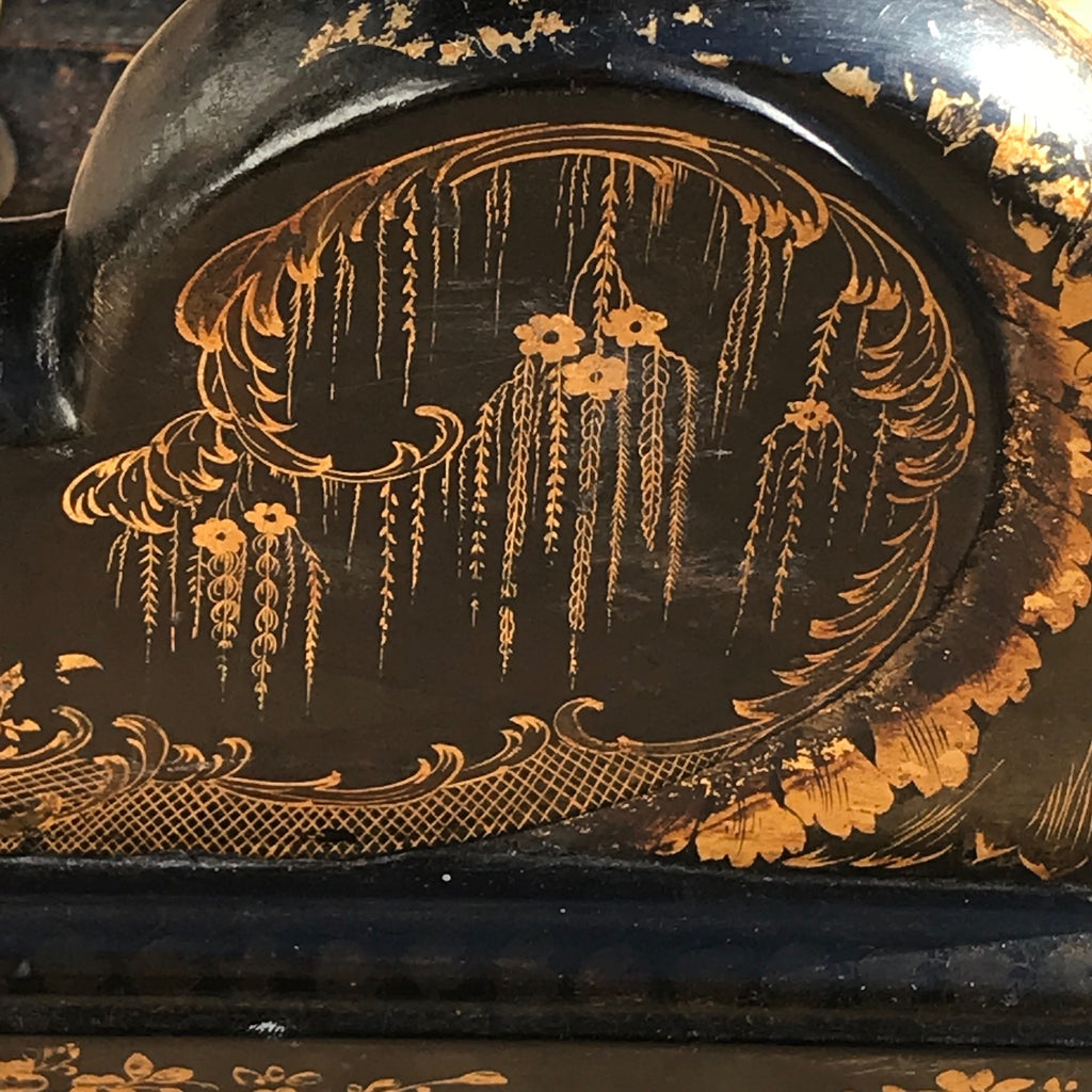 19th Century Japanned & Chinoiserie Painted Games Table