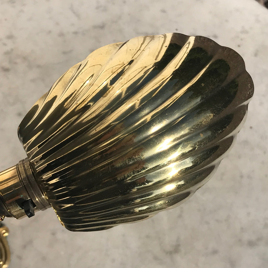 Edwardian Adjustable Brass Desk Lamp - Detail View - 3