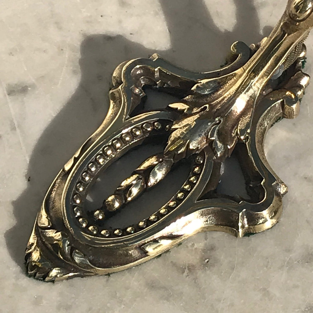 19th Century Adjustable Brass Desk Lamp - Detail View - 3